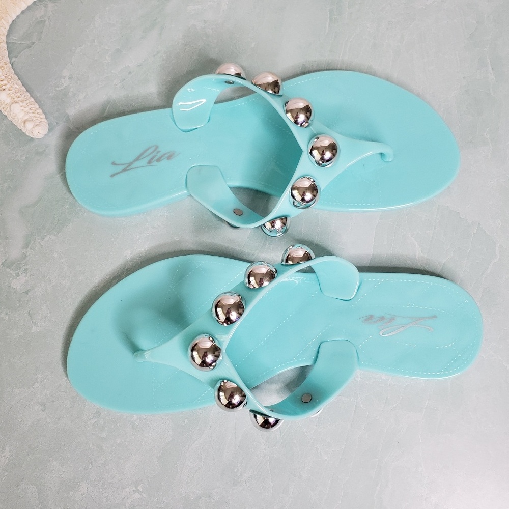 NEW Lia Mint Jelly Sandals - Picture 3 of 5